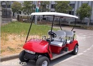 红力4人座红色电动高尔夫球车