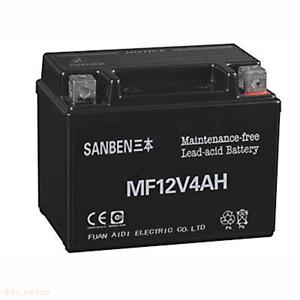 福安三本全密闭铝酸系列MF12V4AH摩托车蓄电池