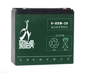 聚能虎6-DZM-20电动车铅酸蓄电池